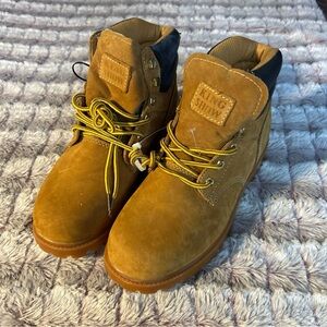 King Show Men’s Tan Work Boots size 9. New